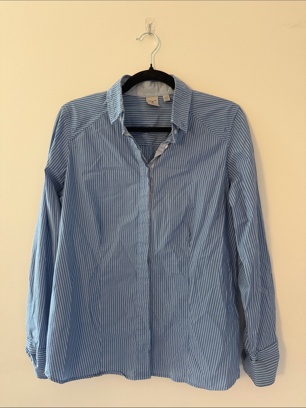 Tristan Light Blue & White Striped Shirt Blouse